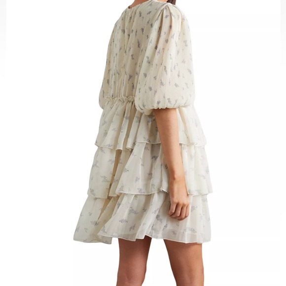 NEW GANNI Pleated Georgette Dress Size XL / US 10 / UK 14 - Picture 2 of 4